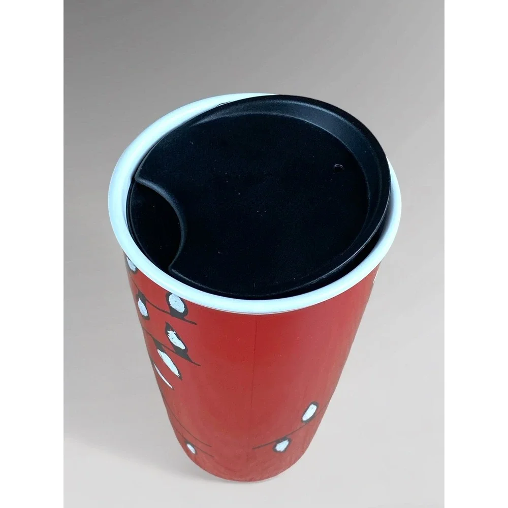 Starbucks 2016‎ Christmas Travel Mug Red with String Lights